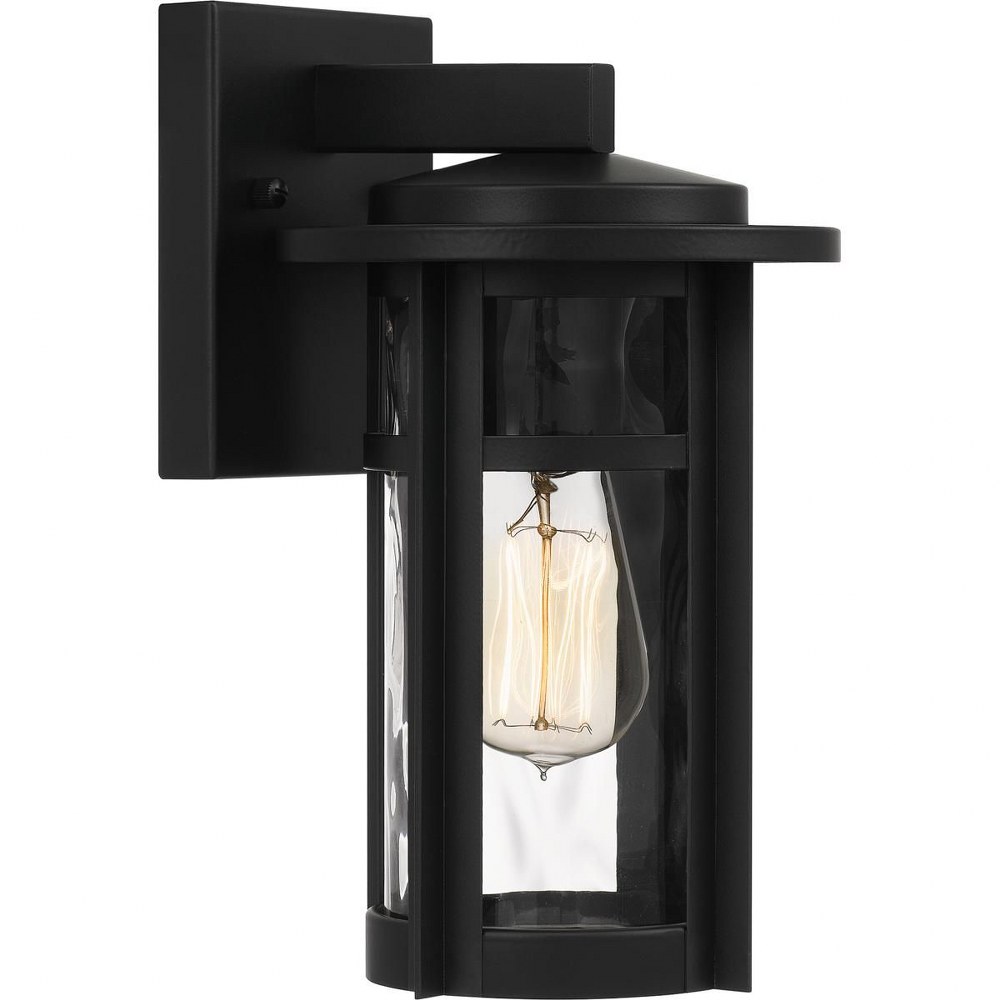 Quoizel Lighting-UMA8407MBK-Uma - 1 Light Medium Outdoor Wall Lantern - 11.25 Inches high   Matte Black Finish