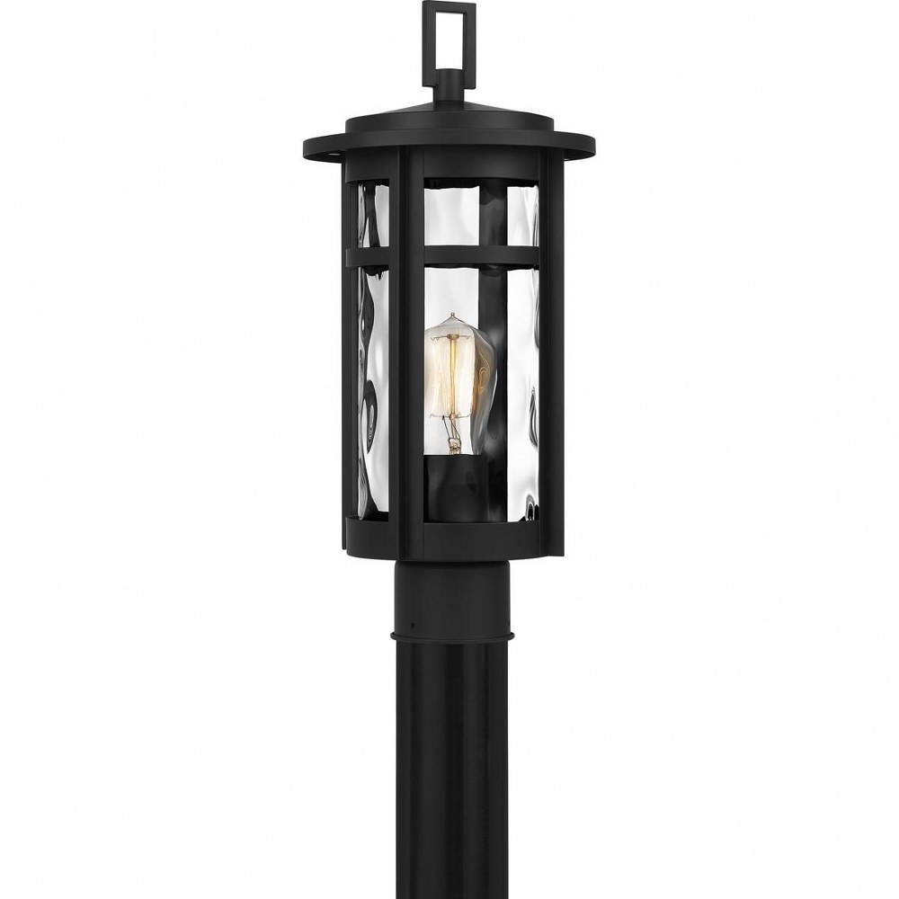 Quoizel Lighting-UMA9008MBK-Uma - 1 Light Outdoor Post Lantern - 17.25 Inches high   Matte Black Finish