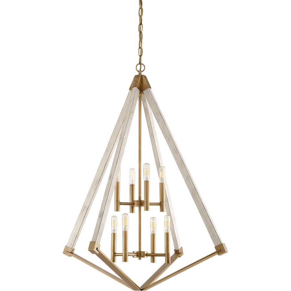 Quoizel Lighting-VP5208WS-View Point - 8 Light 2-Tier Foyer   Weathered Brass Finish