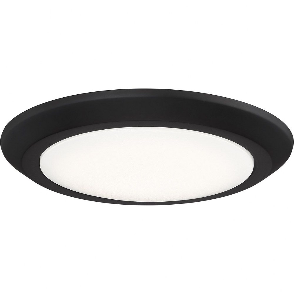 Quoizel Lighting-VRG1612OI-Verge - 17W 1 LED Flush Mount - 1.75 Inches high Oil Rubbed Bronze  Fresco Finish with White Acrylic Glass