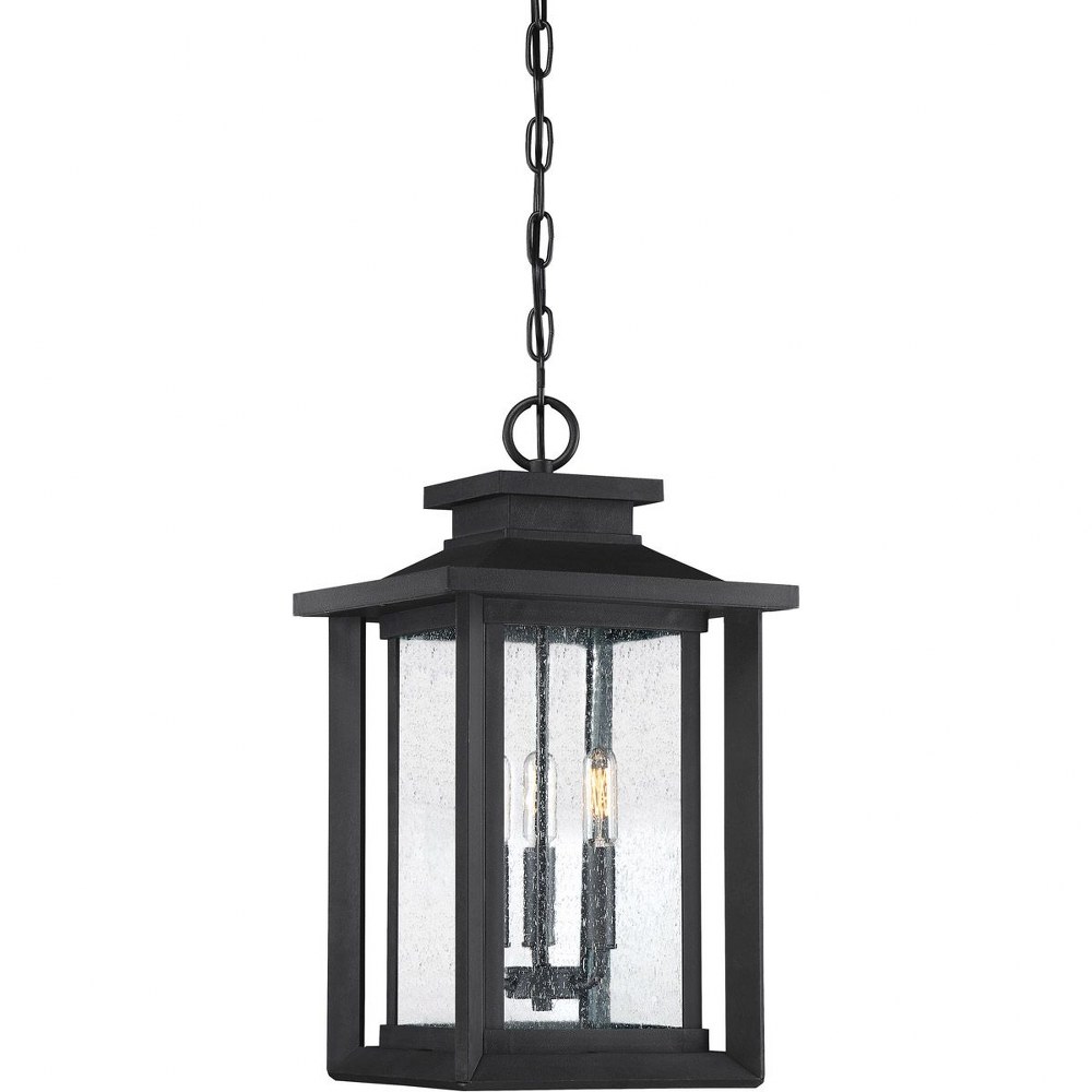 Quoizel Lighting-WKF1911EK-Wakefield - 3 Light Outdoor Hanging Lantern made with Coastal Armour Earth Black  Earth Black Finish with Clear Lighter Seedy Glass