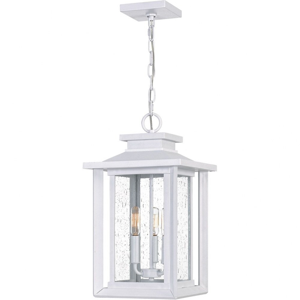 Quoizel Lighting-WKF1911W-Wakefield - 3 Light Outdoor Hanging Lantern made with Coastal Armour White Lustre  Earth Black Finish with Clear Lighter Seedy Glass