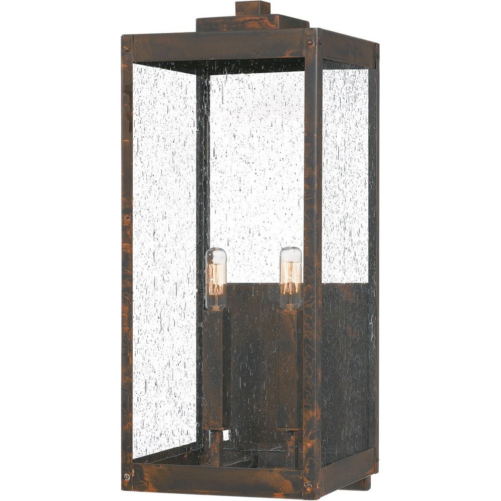 Quoizel Lighting-WVR8409IZ-Westover 2-Light Extra Large Outdoor Wall Lantern in Transitional Style 22.75 Inches Tall and 9 Inches Wide Industrial Bronze  Earth Black Finish with Clear Beveled Glass