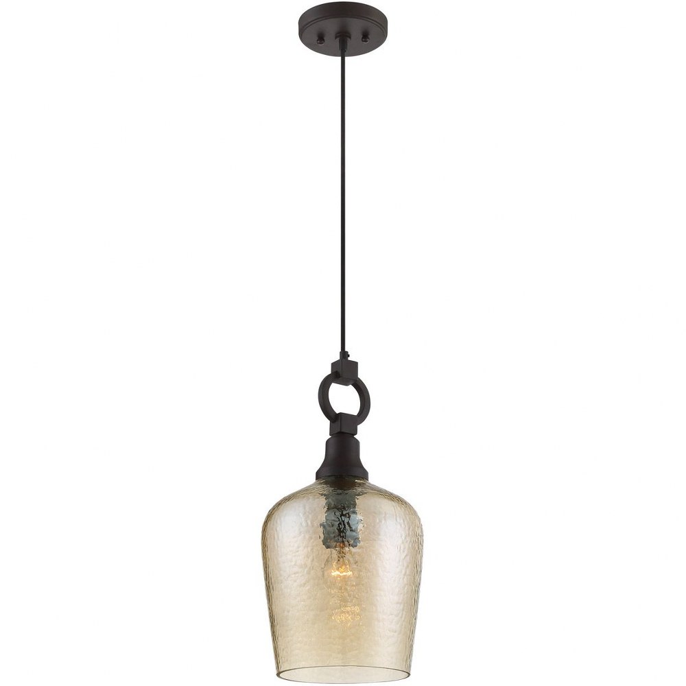 Quoizel Lighting-CKKD1509WT-Kendrick - 1 Light Cord Hung Mini Pendant - 18.5 Inches Tall and 9.25 Inches Wide   Western Bronze Finish with Smoke Glass