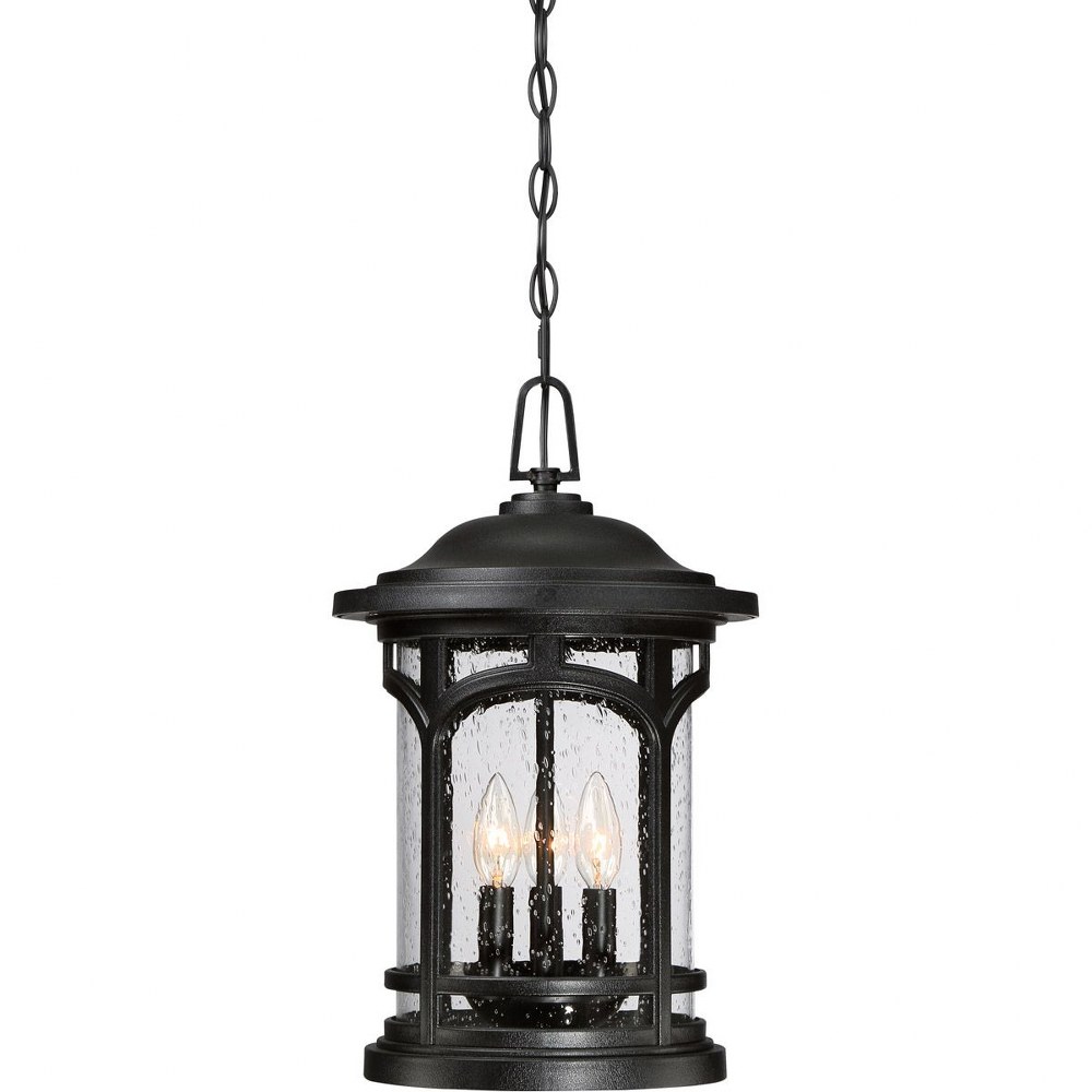 Quoizel Lighting-MBH1911K-Marblehead - 3 Light Outdoor Hanging Lantern - 18 Inches high made with Coastal Armour Mystic Black  Palladian Bronze Finish with Clear Seedy Glass