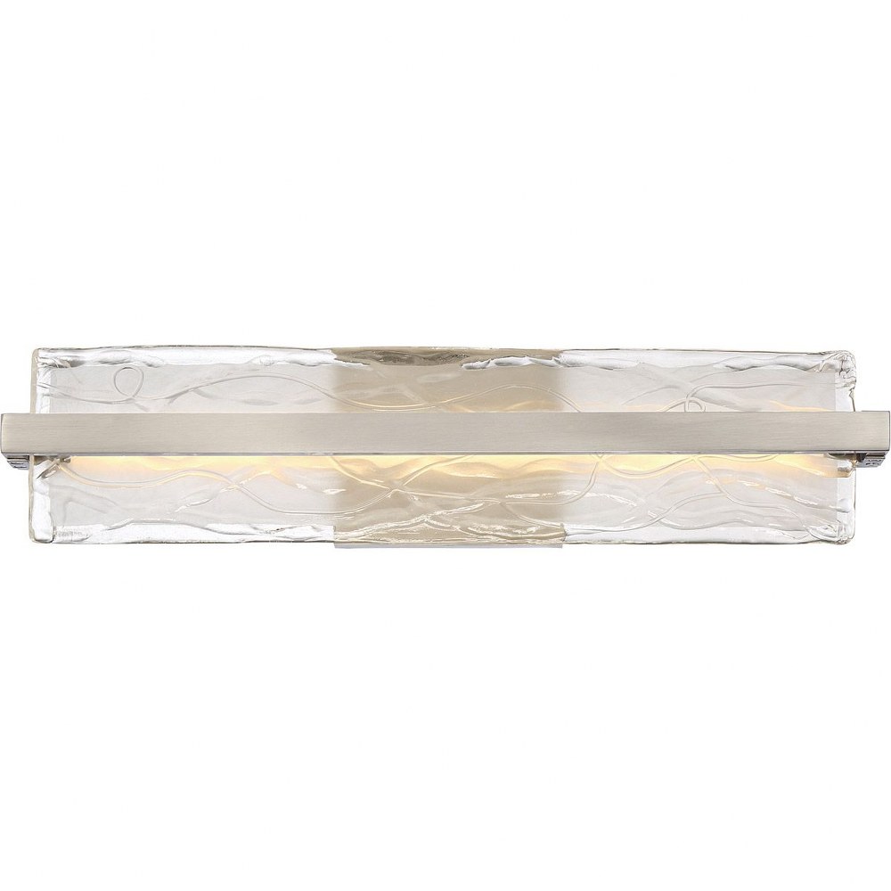 Quoizel Lighting-PCGL8522BN-Platinum Glacial 1 Light Contemporary Bath Vanity - 5 Inches high   Brushed Nickel Finish with Clear Ice Glass