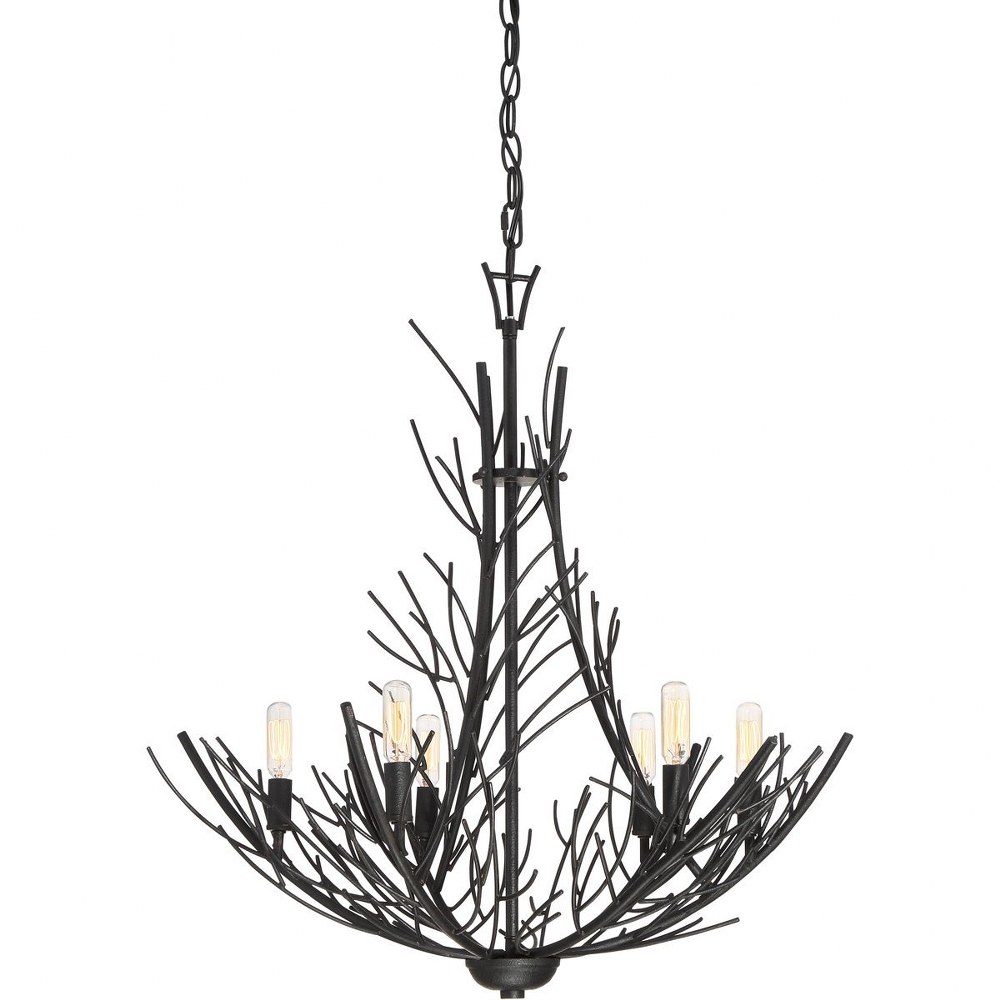 Quoizel Lighting-THL5006MK-Thornhill - 6 Light Steel Large Chandelier   Marcado Black Finish