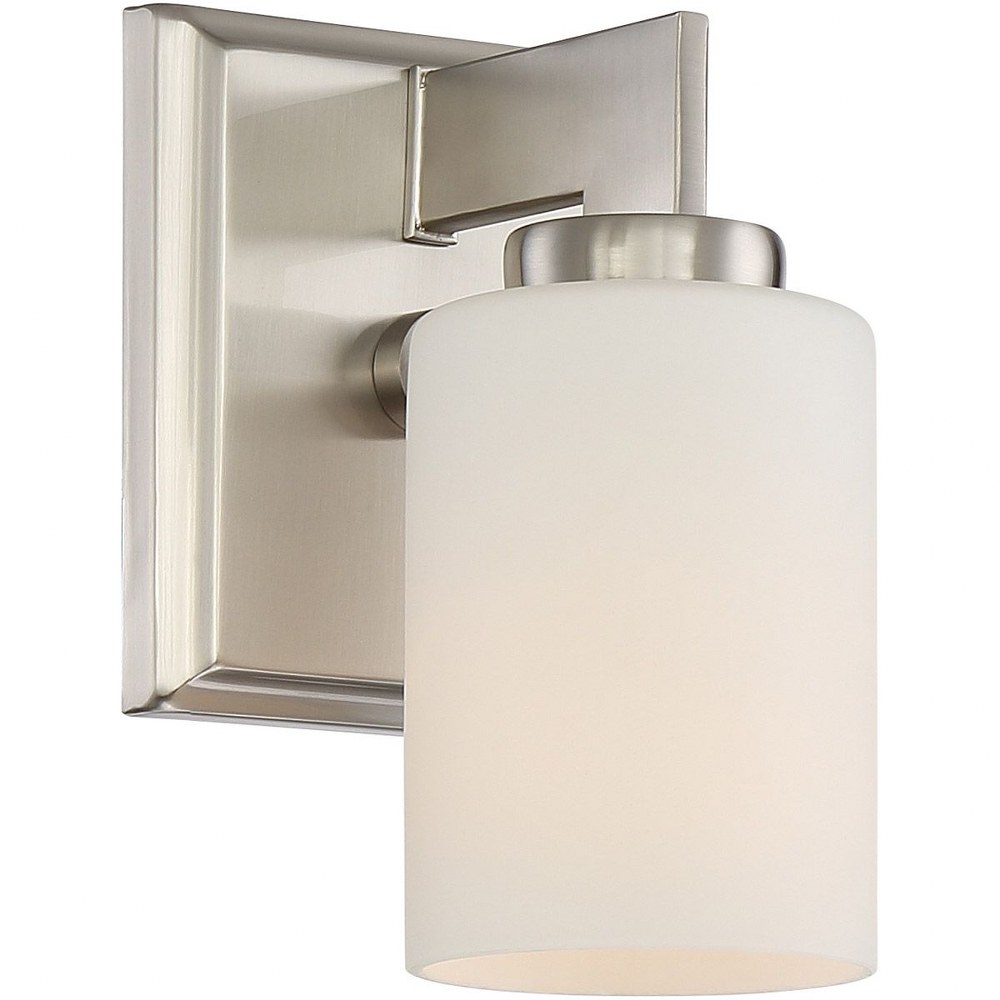 Quoizel Lighting-TY8601BN-Taylor 1 Light Transitional Bath Vanity - 7.5 Inches high Brushed Nickel  Antique Nickel Finish with Opal Etched Glass