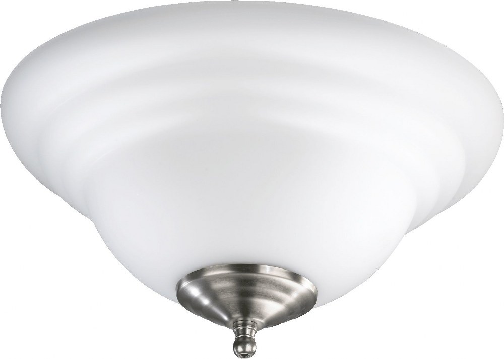 Quorum Lighting-1120-801H-2 Light Kit in matches any style - 12.75 inches wide by 8.5 inches high   Satin Nickel/White Finish with Satin White Glass