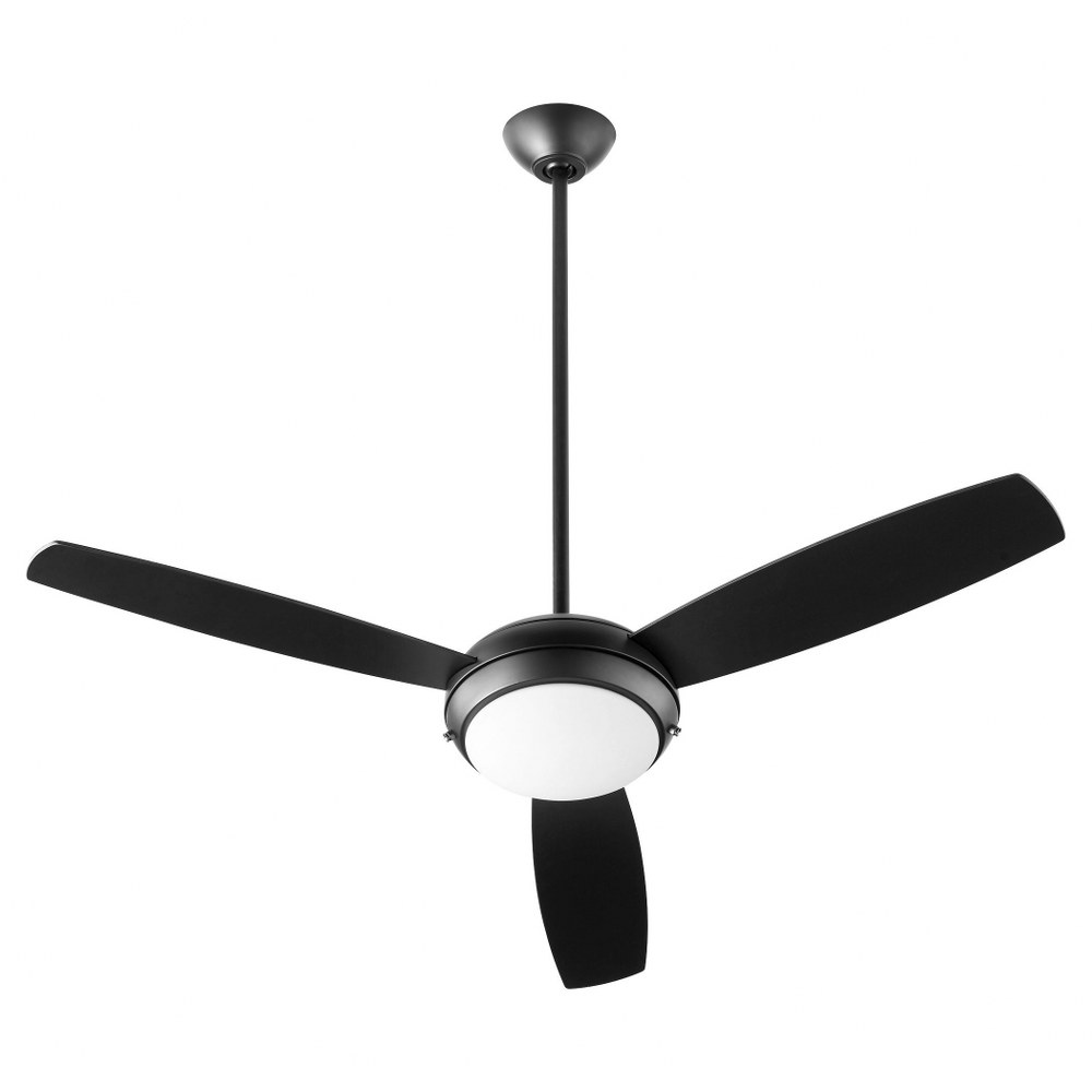 Quorum Lighting-20523-59-Expo - 52 Inch Ceiling Fan Matte Black  Matte Black Finish with Matte Black/Weathered Gray Blade Finish