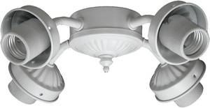 Quorum Lighting-2444-808-Accessory - 10 Inch 36W 4 LED Ceiling Fan Light Kit Studio White  Old World Finish
