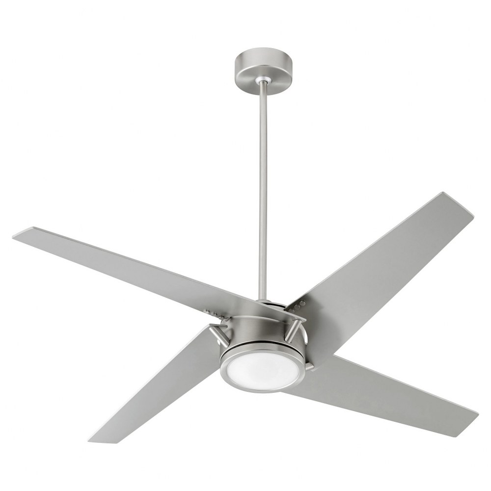 Quorum Lighting-26544-65-Axis - 54 Inch Ceiling Fan   Satin Nickel Finish with Silver Blade Finish