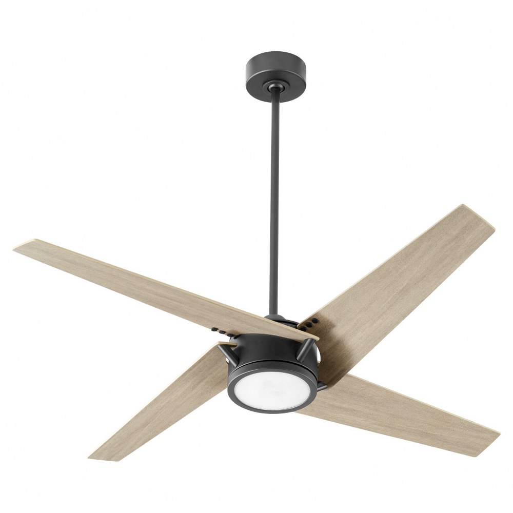 Quorum Lighting-26544-69-Axis - 54 Inch Ceiling Fan Noir Weathered Gray Satin Nickel Finish with Silver Blade Finish