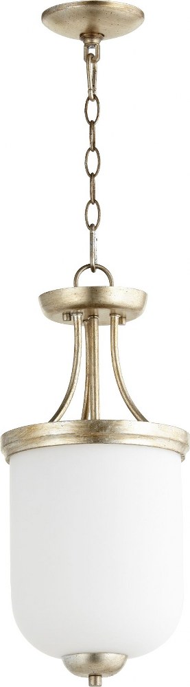 Quorum Lighting-2759-9-60-Enclave - 2 Light Dual Mount Pendant in Quorum Home Collection style - 9 inches wide by 20 inches high   Aged Silver Leaf Finish with Satin Opal Glass