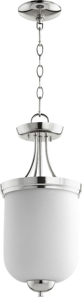 Quorum Lighting-2759-9-62-Enclave - 2 Light Dual Mount Pendant in Quorum Home Collection style - 9 inches wide by 20 inches high   Polished Nickel Finish with Satin Opal Glass