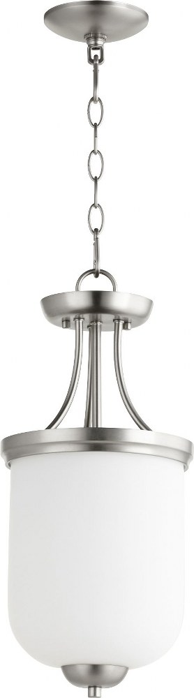 Quorum Lighting-2759-9-65-Enclave - 2 Light Dual Mount Pendant in Quorum Home Collection style - 9 inches wide by 20 inches high   Satin Nickel Finish with Satin Opal Glass