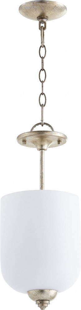 Quorum Lighting-2911-8-60-Richmond - 3 Light Dual Mount Pendant in Quorum Home Collection style - 8 inches wide by 17 inches high   Aged Silver Leaf Finish with Satin Opal Glass