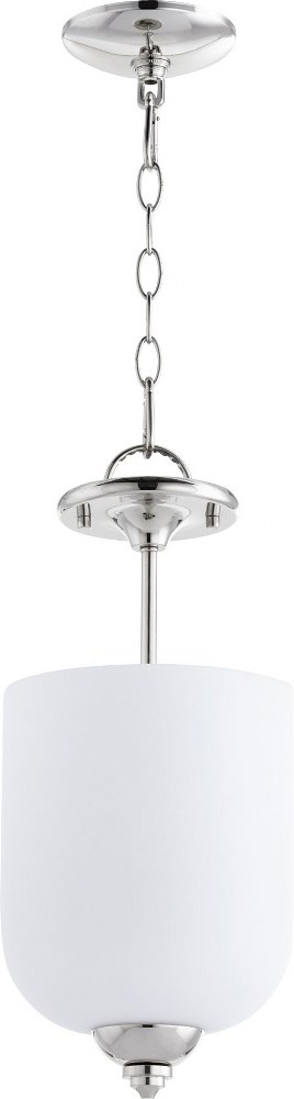 Quorum Lighting-2911-8-62-Richmond - 3 Light Dual Mount Pendant in Quorum Home Collection style - 8 inches wide by 17 inches high   Polished Nickel Finish with Satin Opal Glass