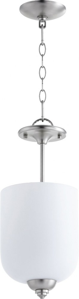 Quorum Lighting-2911-8-65-Richmond - 3 Light Dual Mount Pendant in Quorum Home Collection style - 8 inches wide by 17 inches high   Satin Nickel Finish with Satin Opal Glass