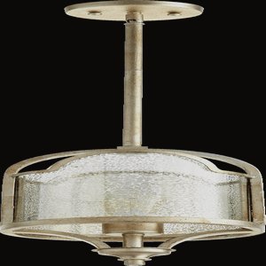 Quorum Lighting-3003-60-Champlain - 1 Light Pendant in Transitional style - 8 inches wide by 17.5 inches high   Aged Silver Leaf Finish with Mercury Glass