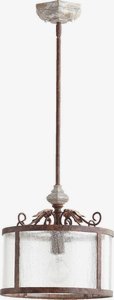 Quorum Lighting-3052-56-La Maison - 1 Light Pendant in Traditional style - 12.5 inches wide by 12 inches high   Manchester Grey Finish with Clear Seeded Glass