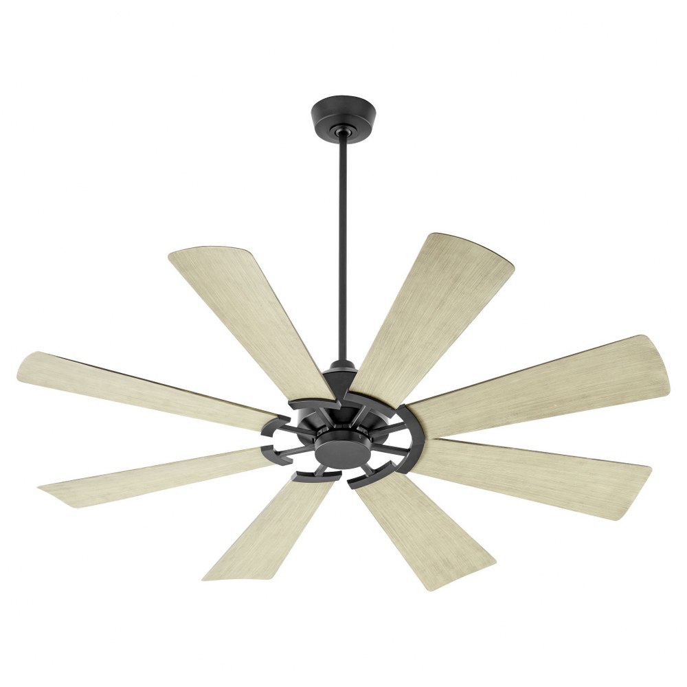 Quorum Lighting-30608-59-Mod - 60 Inch Ceiling Fan   Matte Black Finish with Weathered Gray Blade Finish