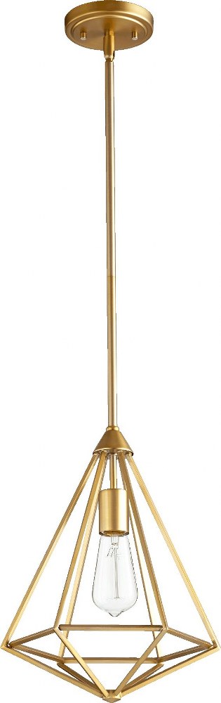 Quorum Lighting-3311-80-Bennett - 1 Light Pendant in style - 11 inches wide by 14 inches high   Aged Brass Finish