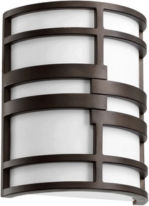 Quorum Lighting-5202-86-Solo - 2 Light Wall Sconce in Contemporary style - 8 inches wide by 10 inches high   Oiled Bronze Finish with White Glass