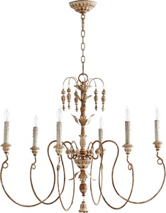 Quorum Lighting-6006-6-94-Salento - 6 Light Chandelier in Transitional style - 32 inches wide by 28 inches high   French Umber Finish
