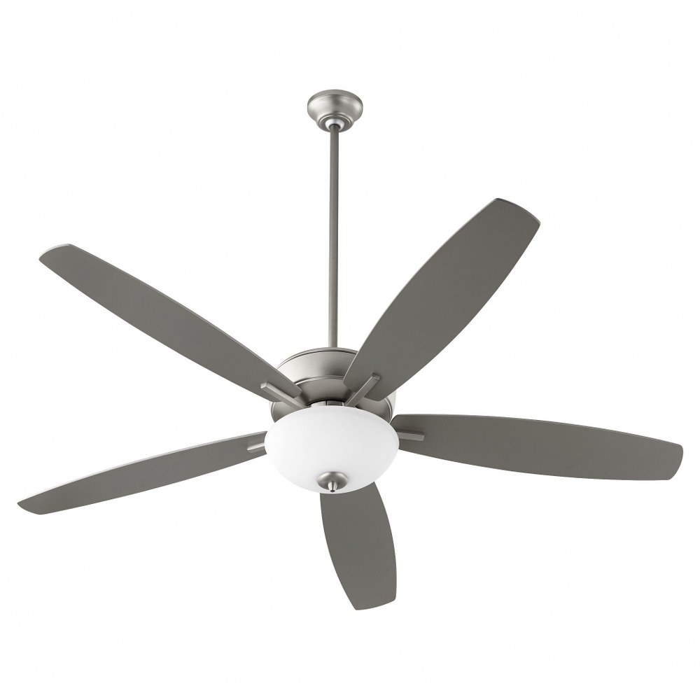 Quorum Lighting-70605-65-Breeze - 60 Inch Ceiling Fan   Satin Nickel Finish with Silver/Weathered Gray Blade Finish