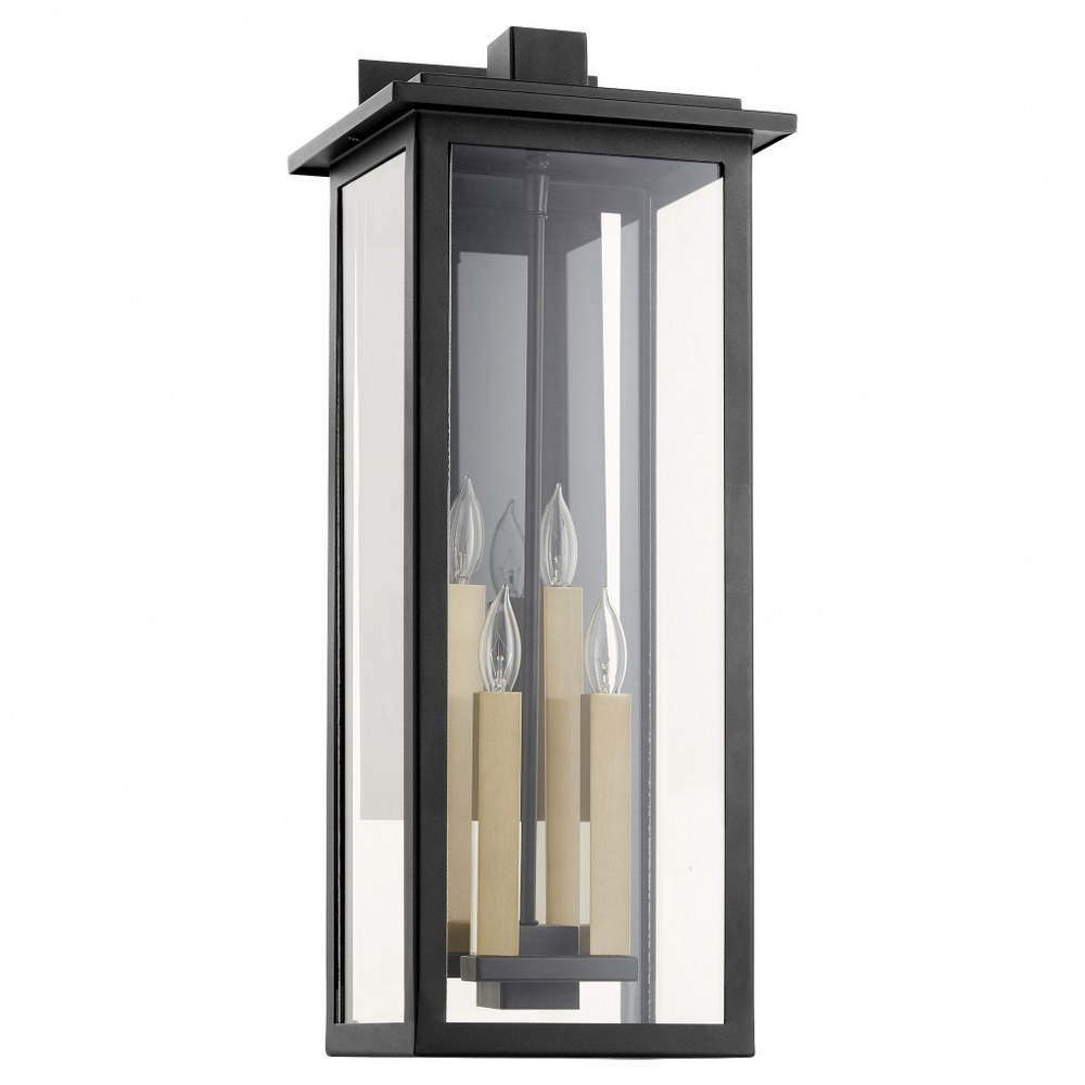 Quorum Lighting-7127-4-69-Westerly - 4 Light Outdoor Wall Lantern   Noir Finish with Clear Glass