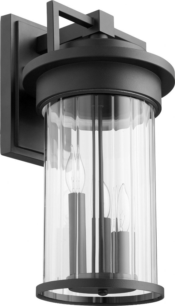 Quorum Lighting-7215-3-69-Dimas - Three Light Outdoor Wall Lantern   Noir Finish