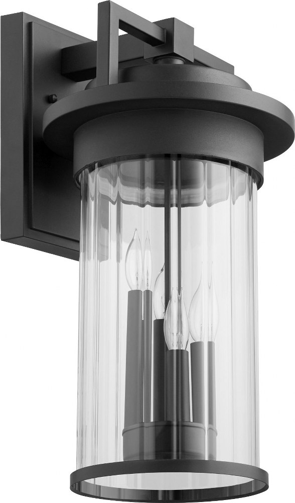 Quorum Lighting-7215-4-69-Dimas - 4 Light Outdoor Wall Lantern in Soft Contemporary style - 10 inches wide by 19 inches high   Noir Finish