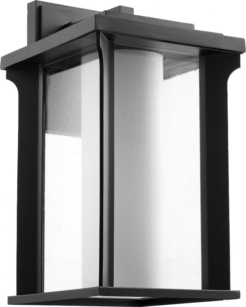 Quorum Lighting-7411-12-69-Garrett - 1 Light Outdoor Wall Lantern in Transitional style - 12 inches wide by 20 inches high   Noir Finish