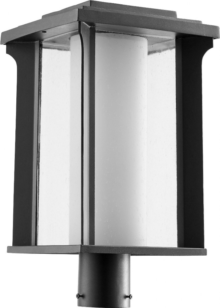 Quorum Lighting-7413-10-69-Garrett - 1 Light Outdoor Post Lantern in Transitional style - 10 inches wide by 19 inches high   Noir Finish