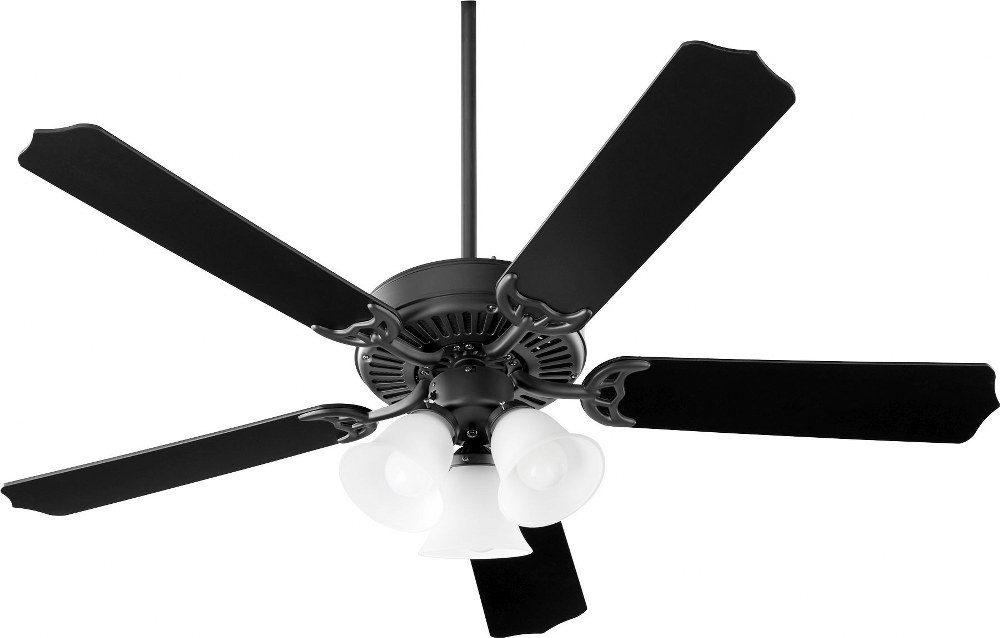 Quorum Lighting-7525-3059-Capri X - Ceiling Fan in Traditional style - 52 inches wide by 19.75 inches high Midnight Bronze Matte Black/Weathered Oak Midnight Bronze Finish with Matte Black/Weathered O