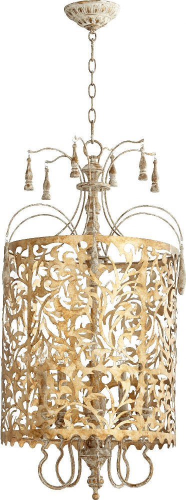 Quorum Lighting-8355-5-61-Leduc - 5 Light Pendant in Transitional style - 19 inches wide by 35 inches high   Florentine Gold Finish