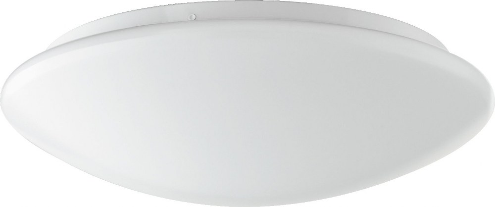 Quorum Lighting-900-14-6-23W 1 LED Round Flush Mount in Transitional style - 13.75 inches wide by 4 inches high   White Finish with White Acrylic Glass