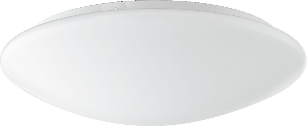 Quorum Lighting-900-16-6-23W 1 LED Round Flush Mount in Transitional style - 16.25 inches wide by 4.25 inches high   White Finish with White Acrylic Glass