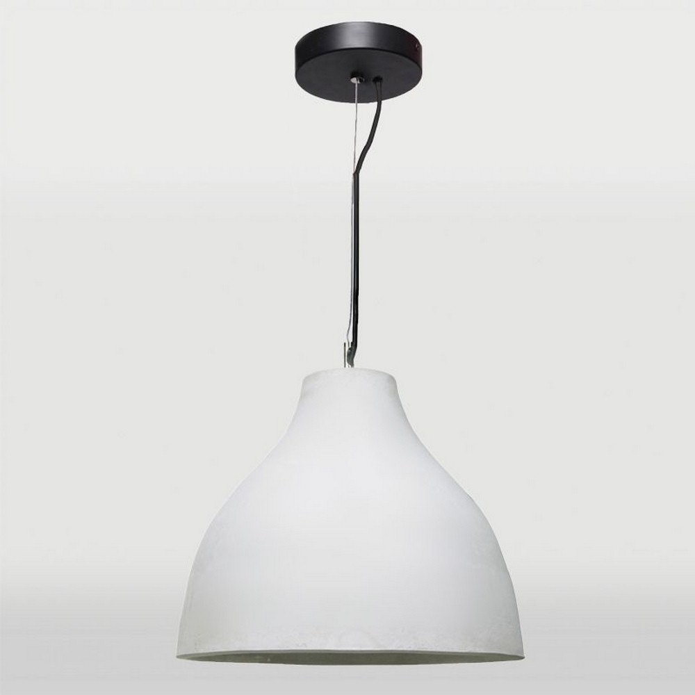 Renwil Inc-LPC125-Thames - One Light Small Pendant   Natural Finish with White Glass