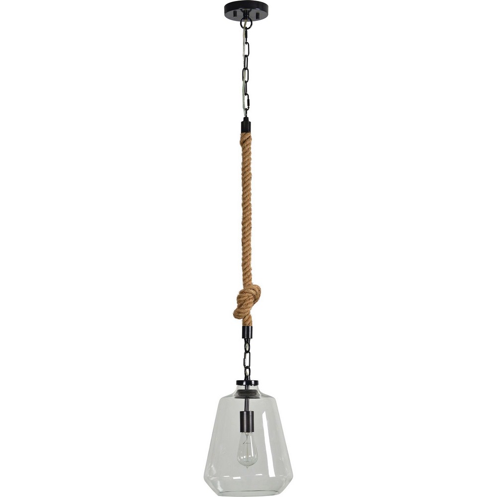 Renwil Inc-LPC4244-Parisa - One Light Pendant   Oil Rubbed Bronze Finish with Clear Glass