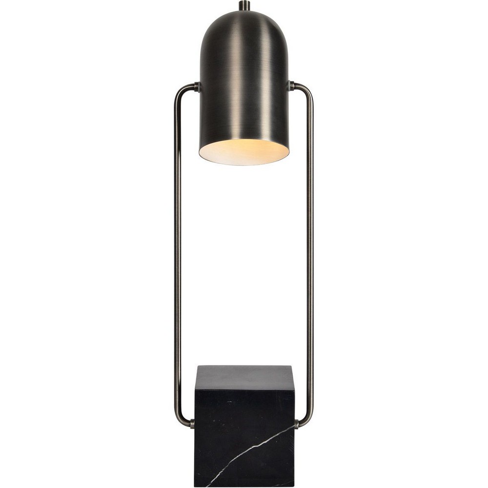 Renwil Inc-LPT825-Abbey - One Light Table Lamp   Gun Metal/Black Marble Finish
