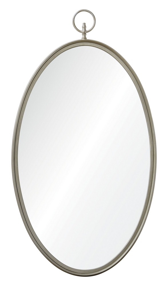 Renwil Inc-MT1506-Port Jackson - 40 Inch Oval Medium Mirror   Silver Finish