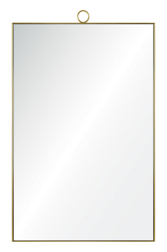 Renwil Inc-MT1698-Vertice - 38 Inch Rectangular Medium Mirror   Brass Finish