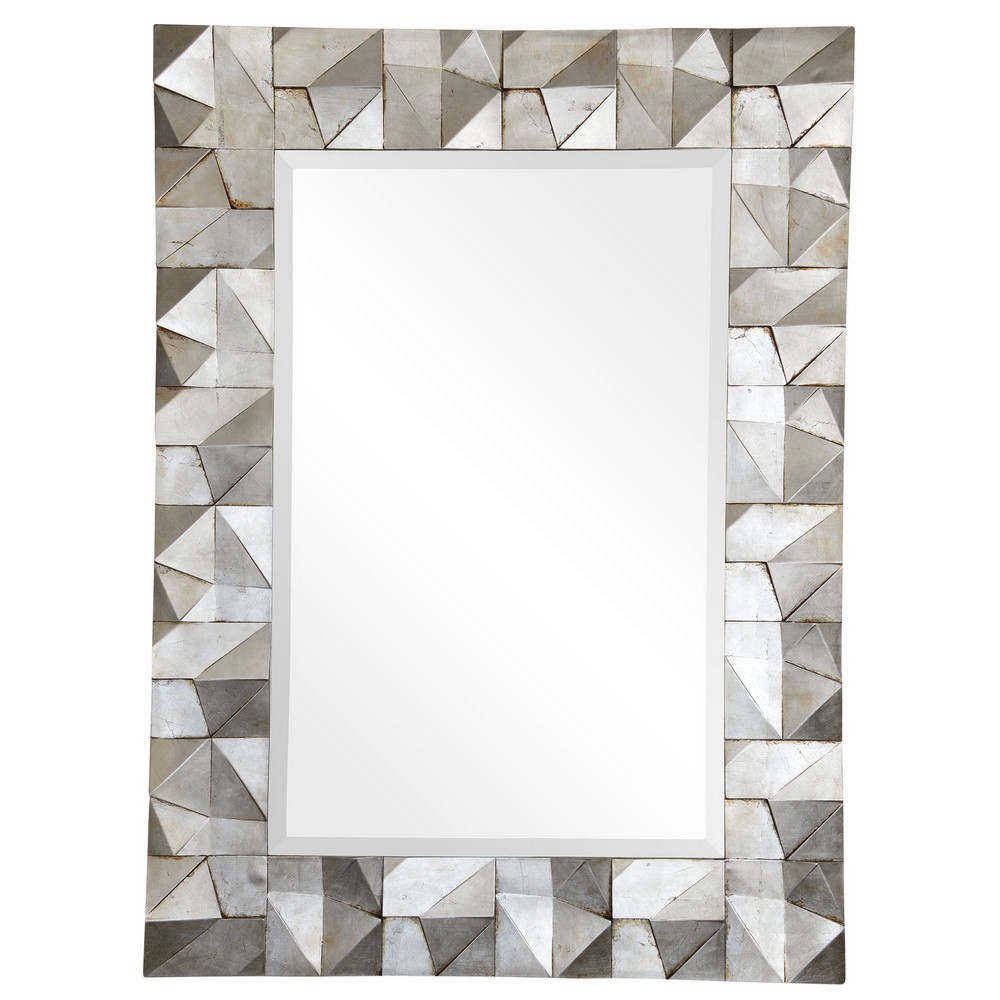 Renwil Inc-MT1814-Scape - 49 Inch Rectangular Mirror   Silver Leaf Finish