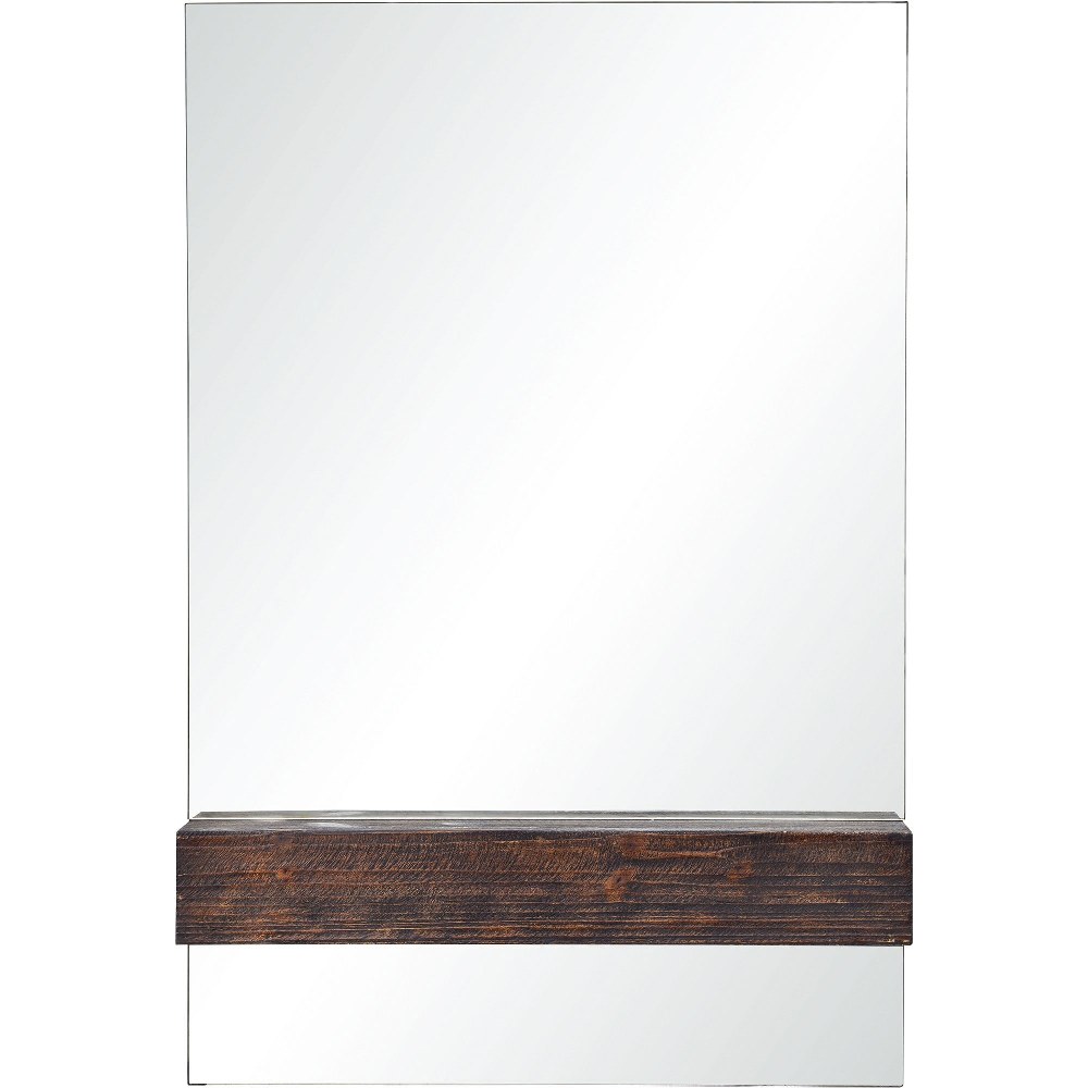 Renwil Inc-MT2193-Kali - 36 Inch Rectangular Mirror   Mirror/Dark Brown Finish