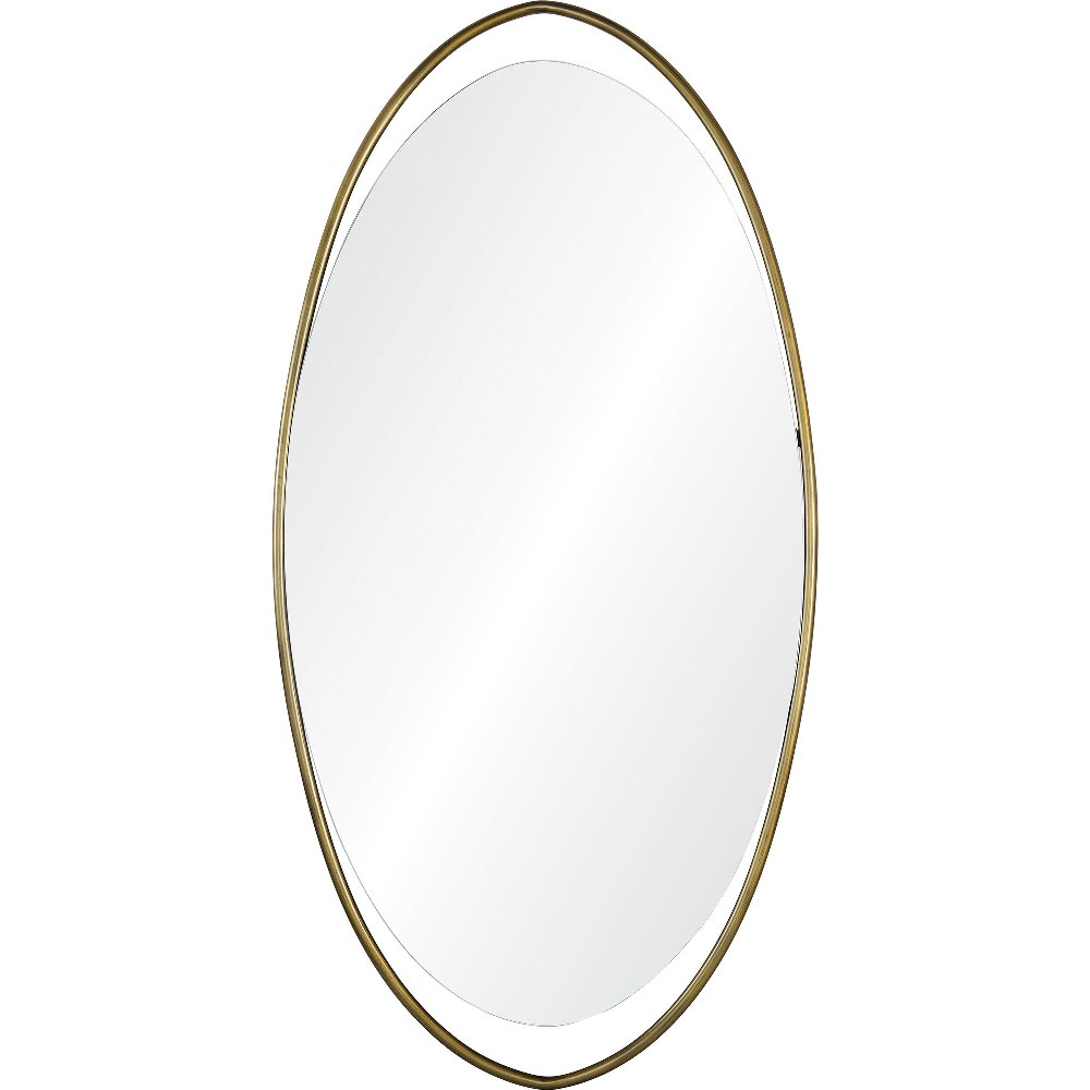 Renwil Inc-MT2322-Sonnet - 59.5 Inch Oval Mirror   Mirror/Antique Brass Painted Finish