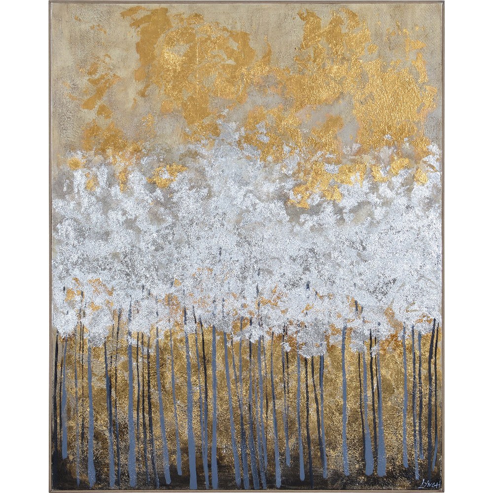 Renwil Inc-OL1904-Magee - 50 Inch Canvas Art   Matte/Textured/Gold Leaf Finish