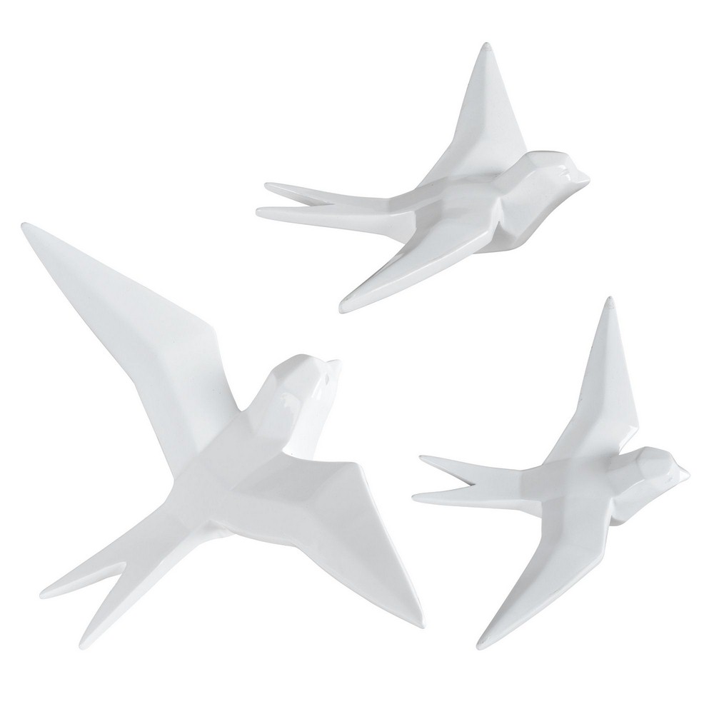 Renwil Inc-STA571-July - 10.83 Inch Statue (Set of 3)   White Glossy Finish