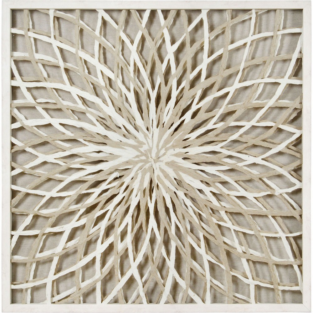 Renwil Inc-W6543-Cocktail - 29.5 Inch Square Wall Art   Off-White Finish